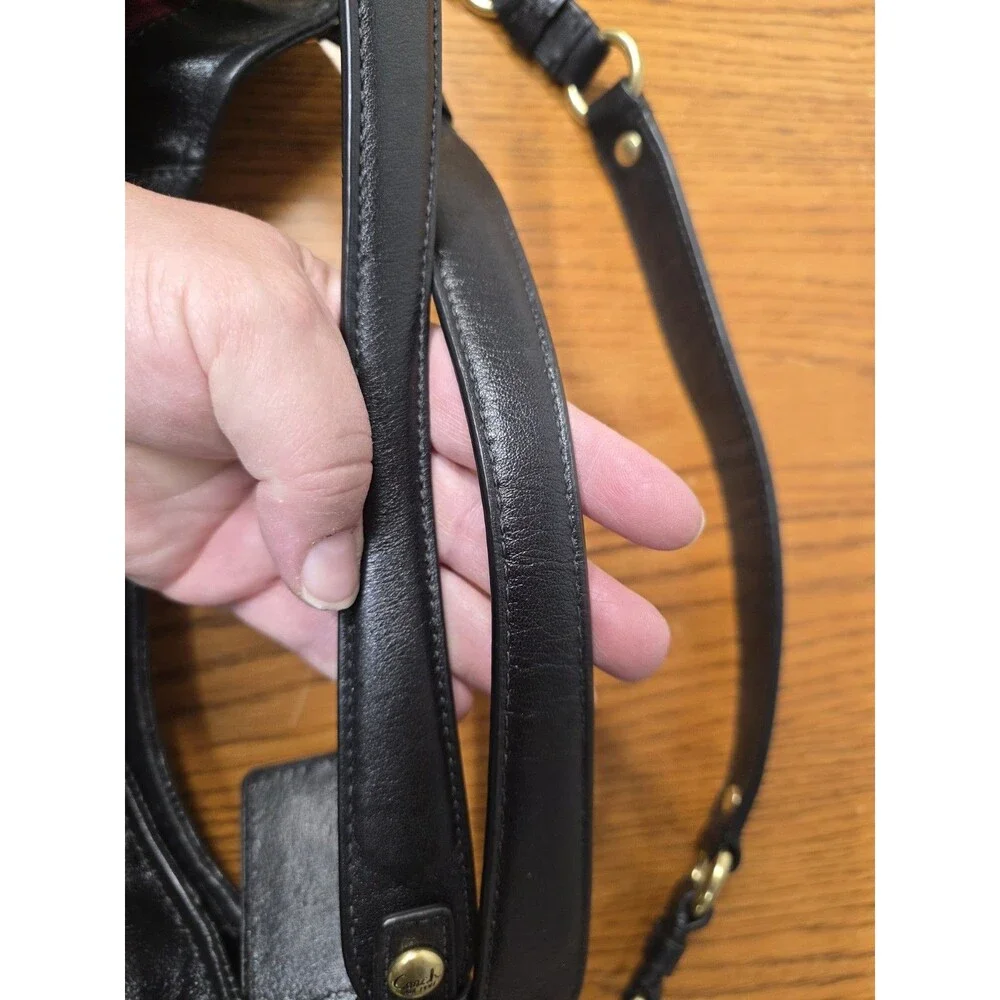COACH Madison Maggie Leather Convertible Shoulder Bag Black EUC
